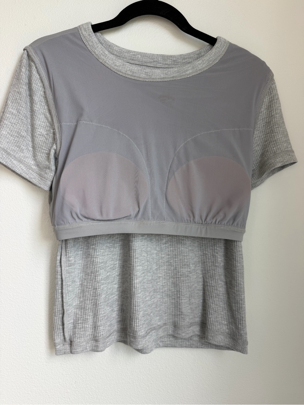 Lou & Grey Built In Bra Ribbed Crewneck Tee - Picture 5 of 6